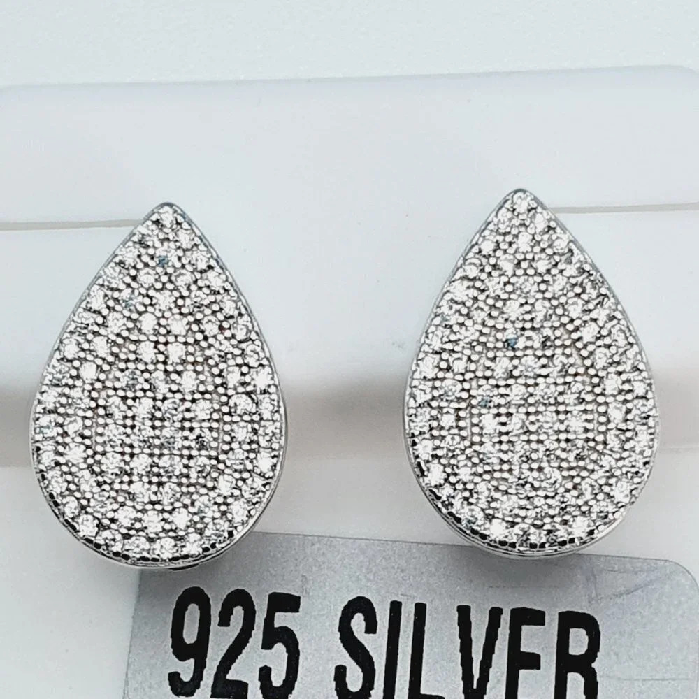 "925 Sterling Silver Cubic Zirconia Earrings, U19254835